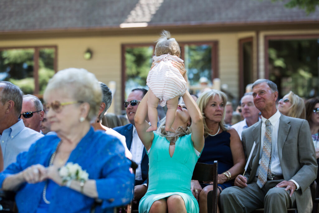 Wedding guests at the ceremony.  All moments matter at your wedding - even the ones you didn't know were happening