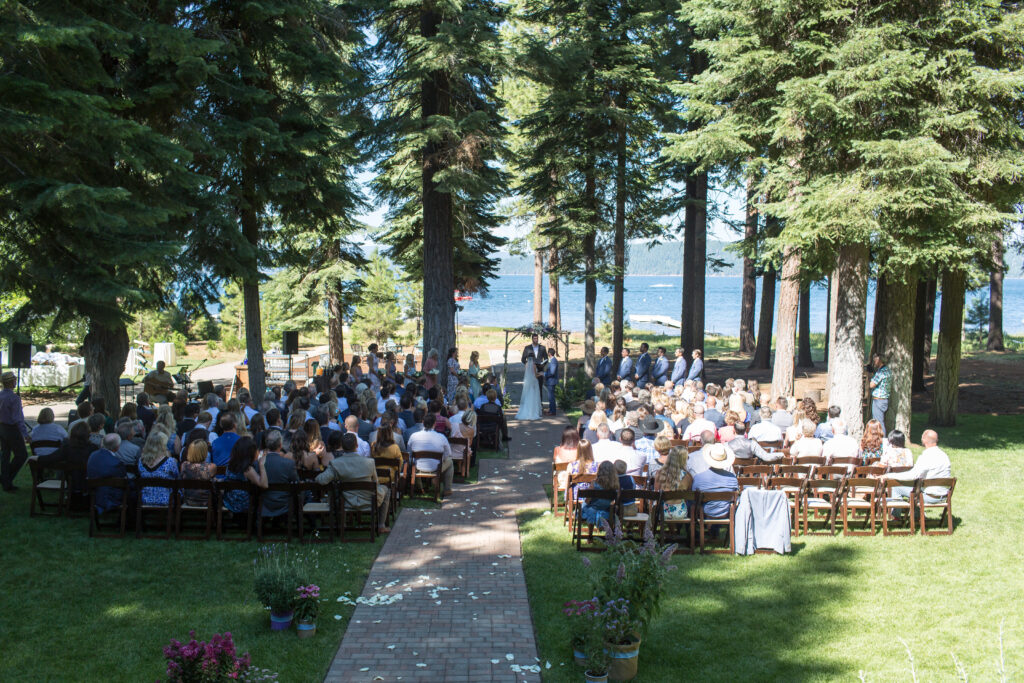 Panoramic Lake views at this South Carolina Lakeside wedding