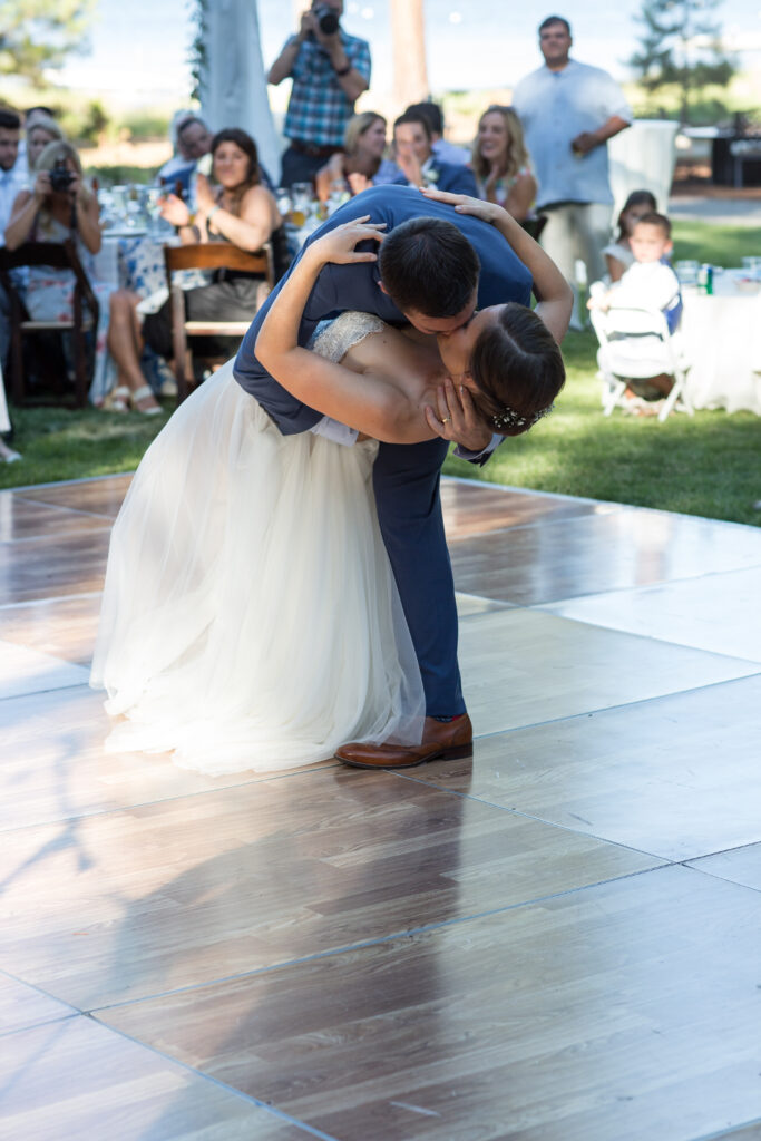first dance with a dip as husband and wife