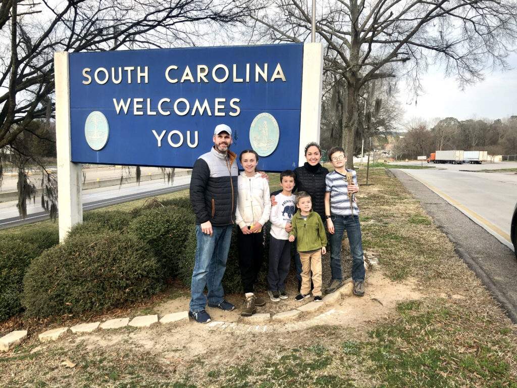 Family arrives in South Carolina after driving across the country from California