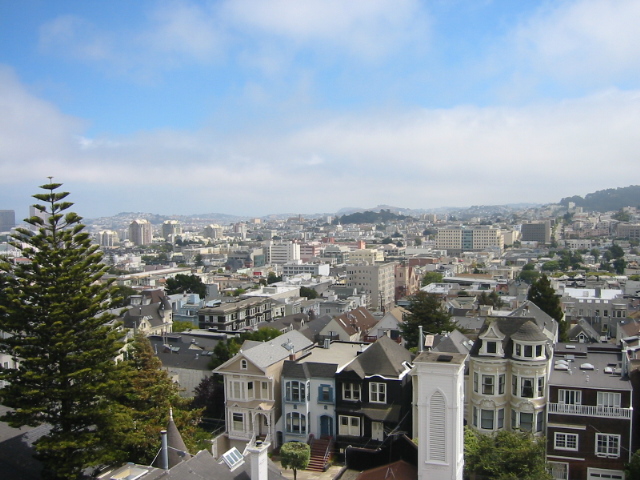 San Francisco Skyline from our Pacific Heights Apartment